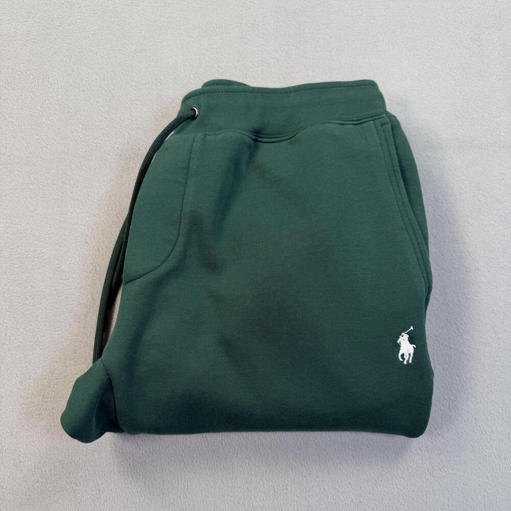 Polo Ralph Lauren Pants Mens Medium Green Fleece Jogger Sweatpants Pony Logo